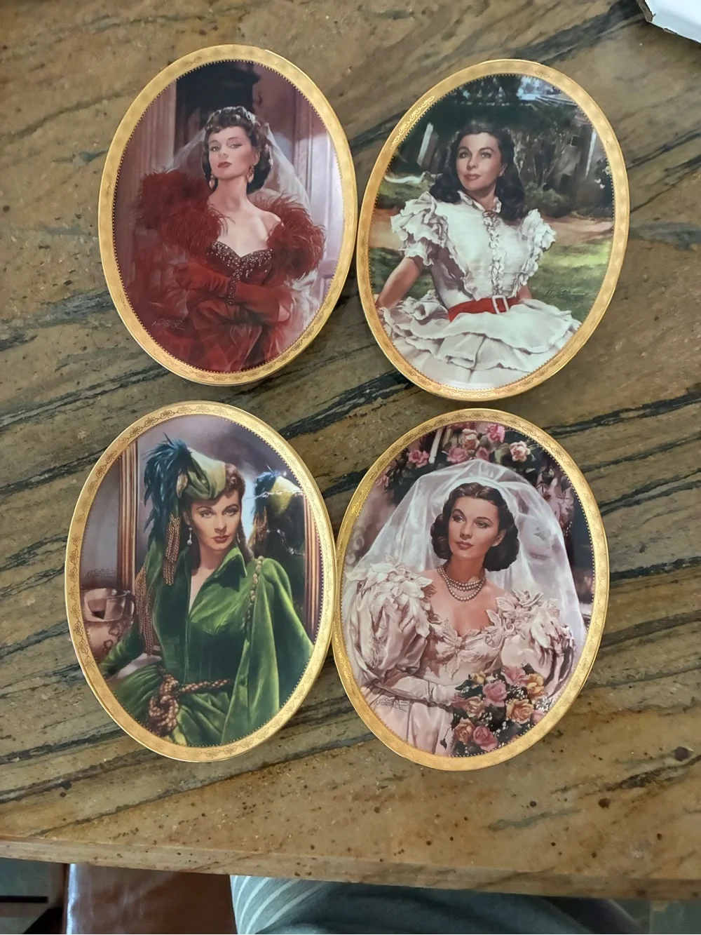 Classic Vintage Portrait Wall Plaques - Multi-Color Set